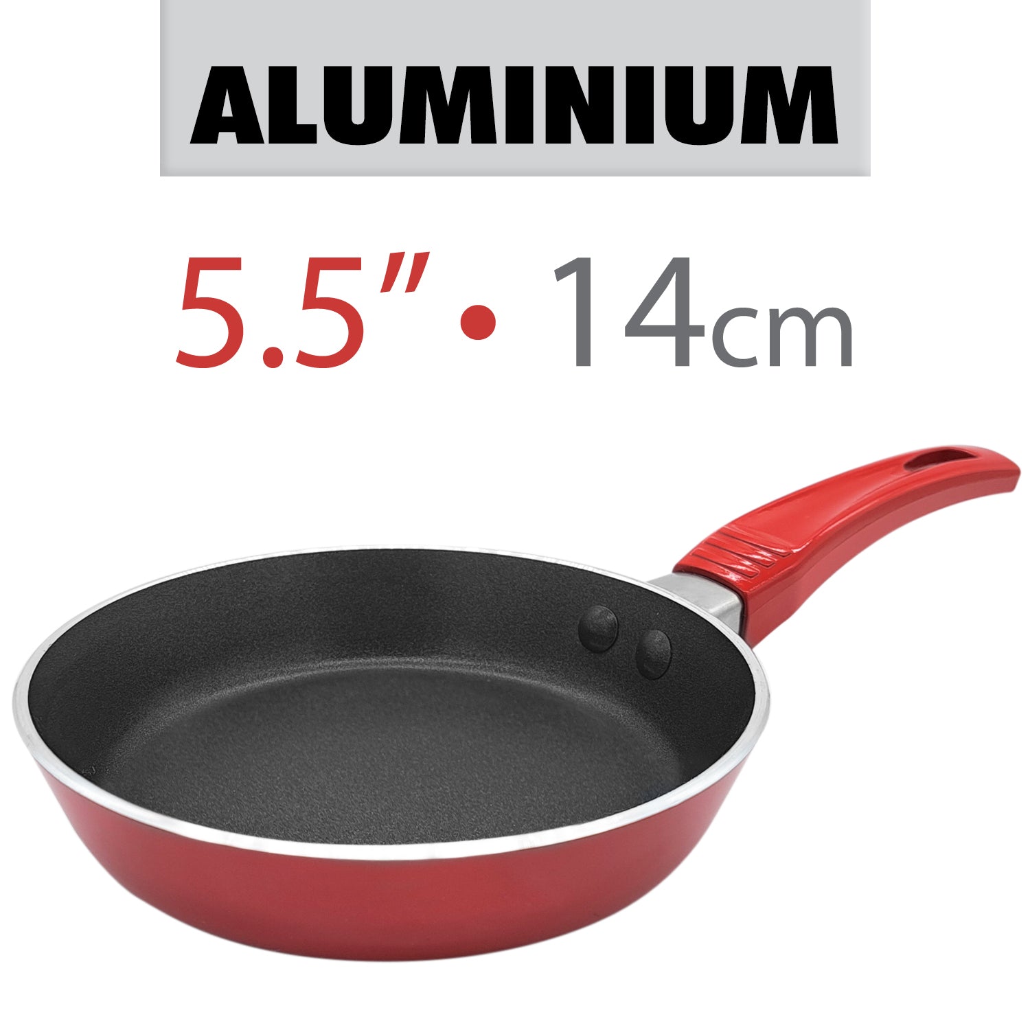 Mirage Mini Poêle à Oeuf Antiadhésive 5,5 po en Aluminium, Rouge - Simple Boutique