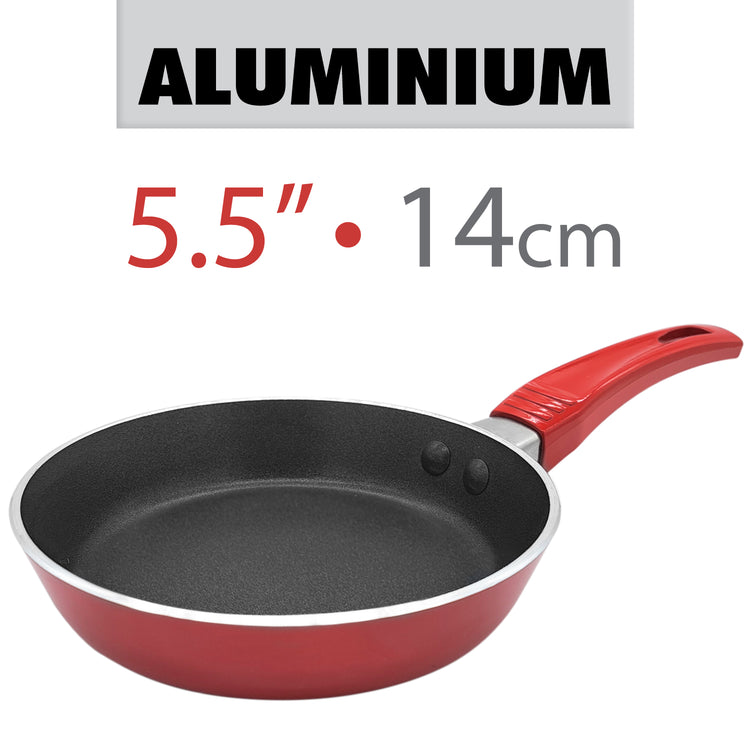 Mirage Mini Poêle à Oeuf Antiadhésive 5,5 po en Aluminium, Rouge - Simple Boutique