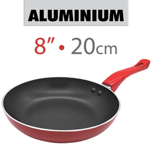 Mirage Poêle à Frire Antiadhésive 8 po en Aluminium, Rouge - Simple Boutique
