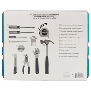 Mirage Trousse à outils pour la maison 15 pièces avec mallette, turquoise - Simple Boutique