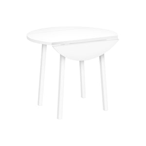 Monarch Specialties I 1011 - Ensemble De Table À Manger, Ensemble 3pcs, Petit, Tablette Rabattante 35", Cuisine, Métal Blanc Et Laminé, Tissu Gris, Contemporain, Moderne - Simple Boutique