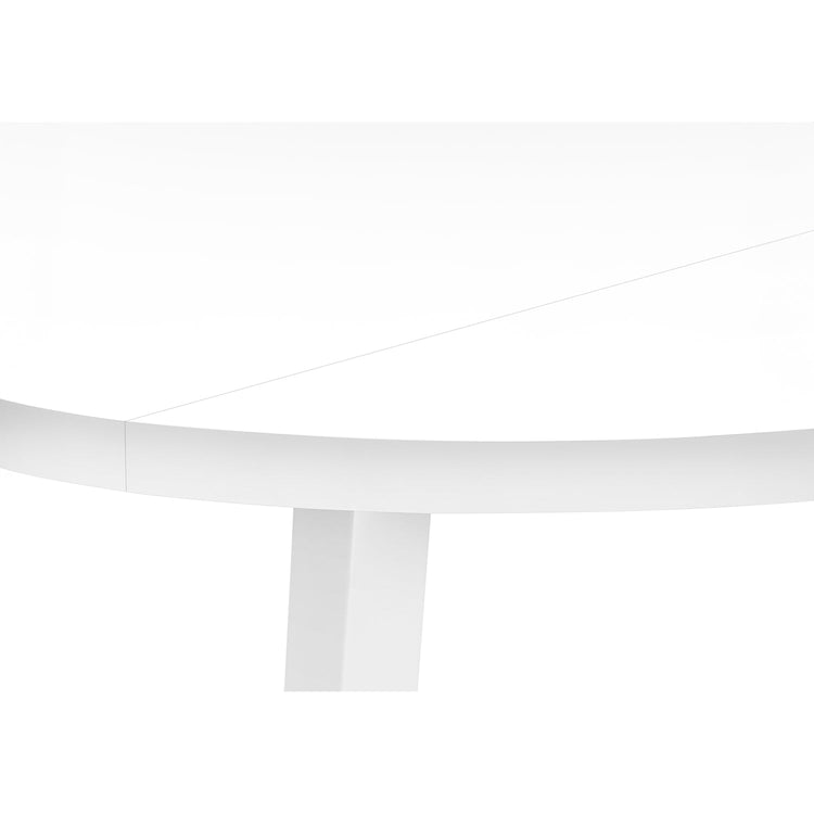 Monarch Specialties I 1011 - Ensemble De Table À Manger, Ensemble 3pcs, Petit, Tablette Rabattante 35", Cuisine, Métal Blanc Et Laminé, Tissu Gris, Contemporain, Moderne - Simple Boutique
