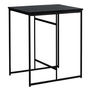 Monarch Specialties I 1240 - Table A Manger, Rectangulaire De 32", Hauteur Du Comptoir, Petit, Dessus En Lamine, Cuisine, Stratifié Noir, Métal Noir, Contemporain, Moderne - Simple Boutique