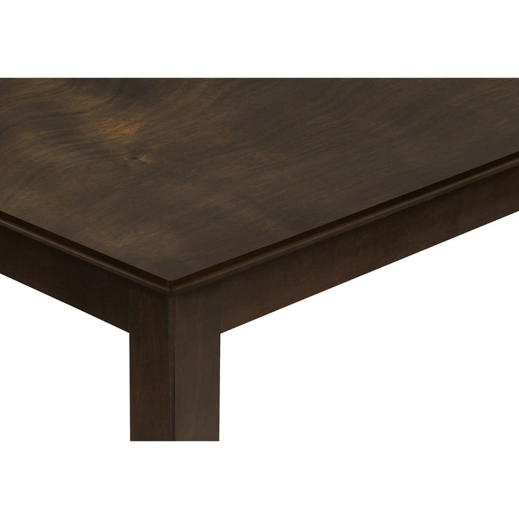 Monarch Specialties I 1302 - Table A Manger, 60" Rectangulaire, Cuisine, Salle À Manger, Veneer Marron, Jambes En Bois, Transitionnel - Simple Boutique