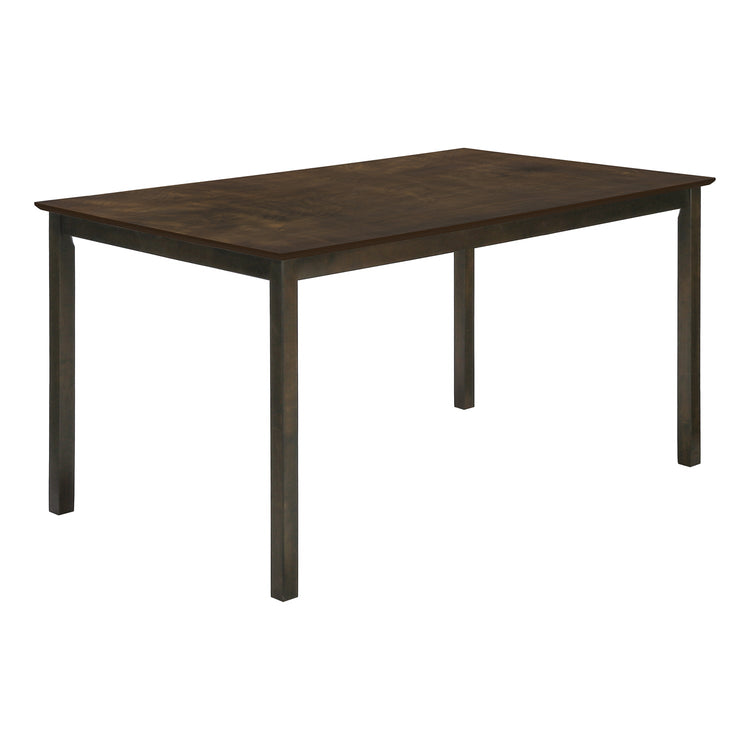 Monarch Specialties I 1302 - Table A Manger, 60" Rectangulaire, Cuisine, Salle À Manger, Veneer Marron, Jambes En Bois, Transitionnel - Simple Boutique