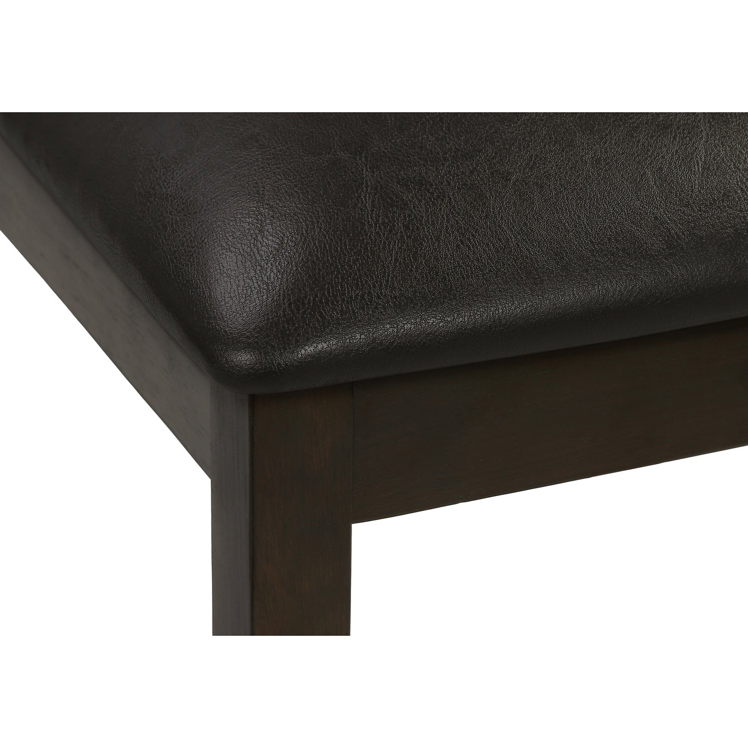 Monarch Specialties I 1304 - Chaise, Lot De 2, Côté, Rembourré, Cuisine, Salle À Manger, Aspect Cuir Marron, Pieds Bois Marron, Transitionnel - Simple Boutique