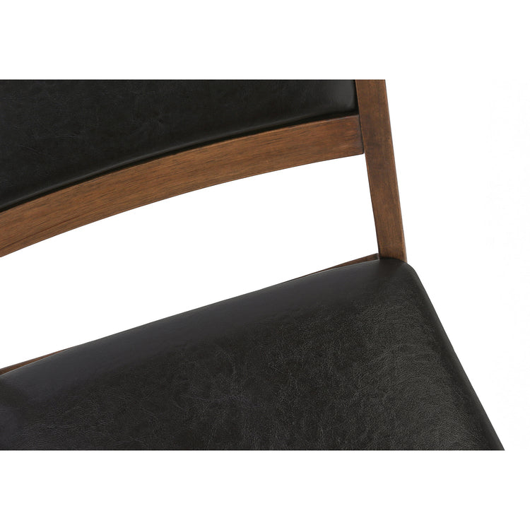 Monarch Specialties I 1310 - Chaise, Lot De 2, Côté, Rembourré, Cuisine, Salle À Manger, Aspect Cuir Marron, Pieds En Bois De Noyer, Transitionnel - Simple Boutique