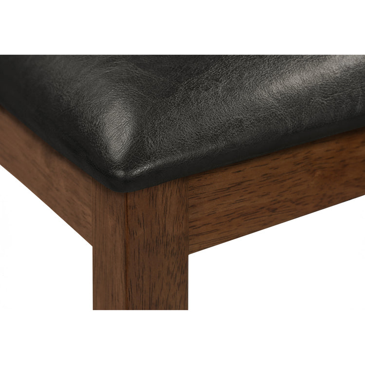Monarch Specialties I 1310 - Chaise, Lot De 2, Côté, Rembourré, Cuisine, Salle À Manger, Aspect Cuir Marron, Pieds En Bois De Noyer, Transitionnel - Simple Boutique