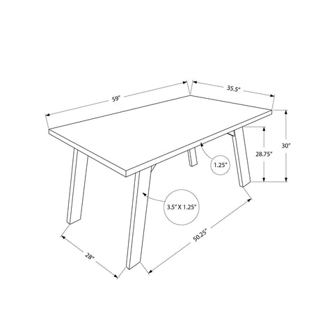 Monarch Specialties I 1315 - Table A Manger, 60