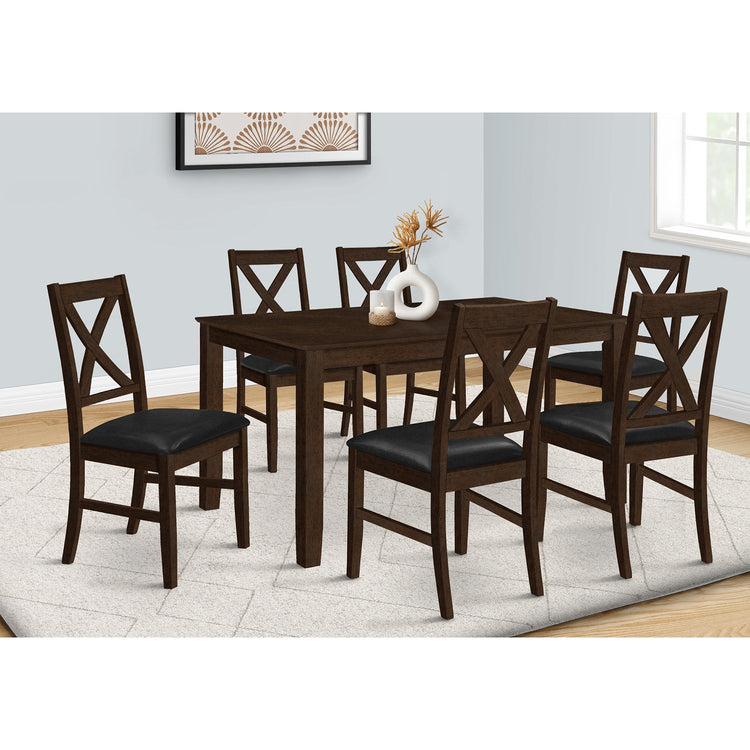 Monarch Specialties I 1330 - Table A Manger, 60" Rectangulaire, Salle À Manger, Cuisine, Veneer Marron, Transitionnel - Simple Boutique