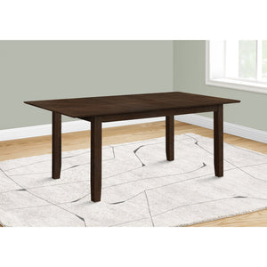 Monarch Specialties I 1331 - Table A Manger, Table Rectangulaire 78", Panneau D'extension 18", Top En Placage, Veneer Marron, Transitionnel - Simple Boutique