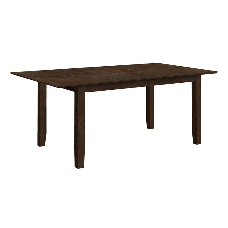 Monarch Specialties I 1331 - Table A Manger, Table Rectangulaire 78", Panneau D'extension 18", Top En Placage, Veneer Marron, Transitionnel - Simple Boutique