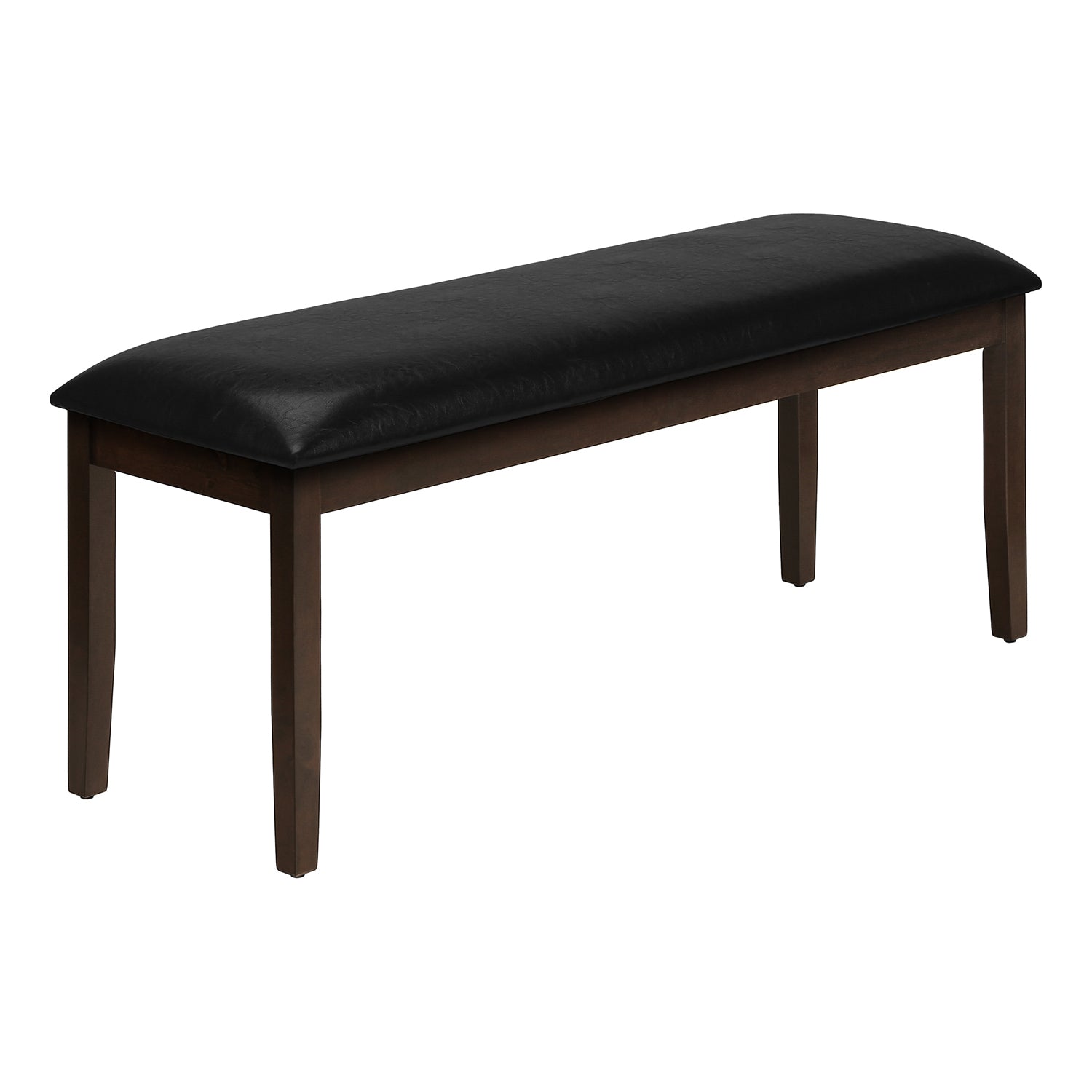 Monarch Specialties I 1334 - Banc Rectangulaire De 48 Pouces, Salle À Manger, Couloir, Entrée, Rembourré, Bois Solide Marron, Transitionnel - Simple Boutique
