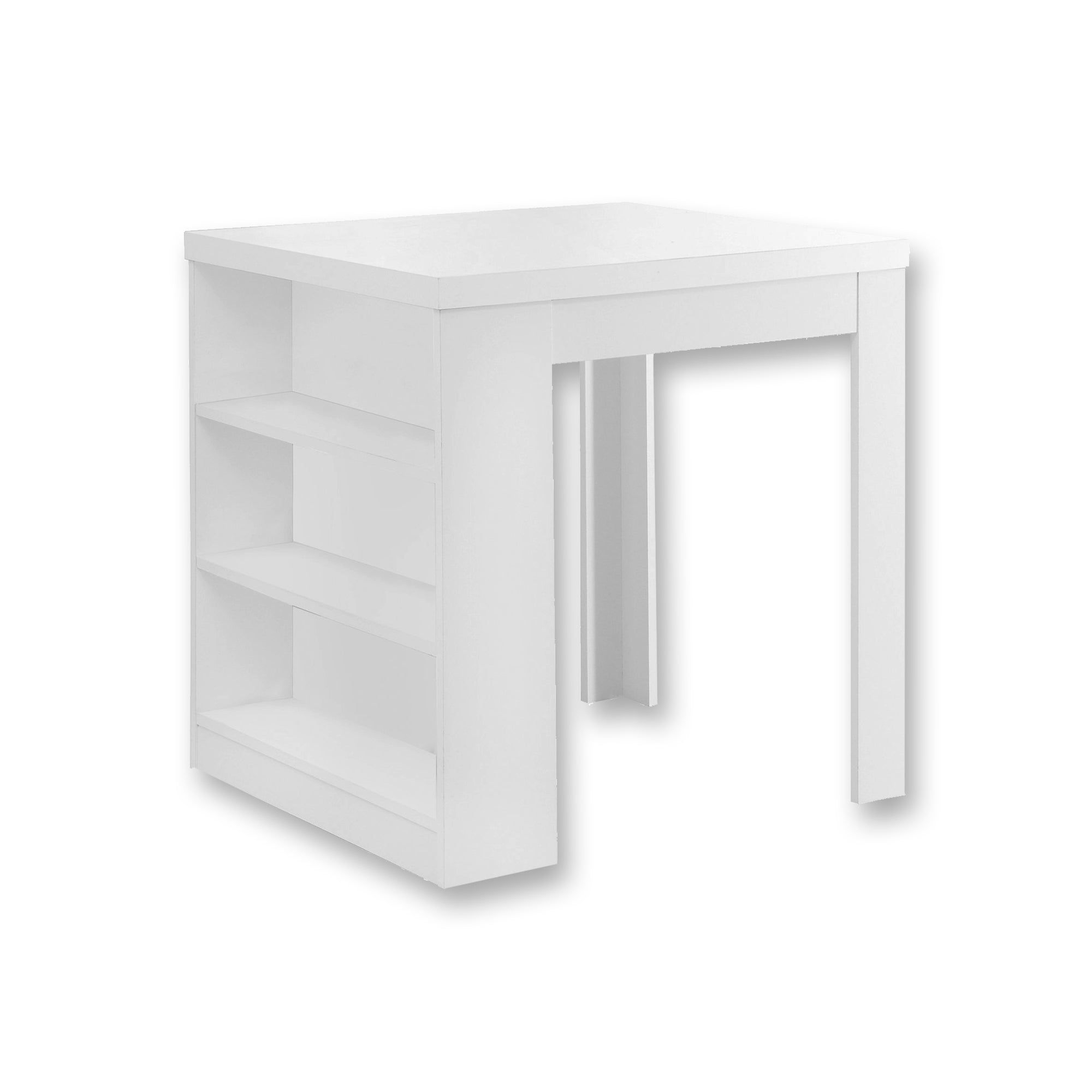 Monarch Specialties I 1345 Table A Manger, 36" Rectangulaire, Petit, Hauteur Du Comptoir, Cuisine, Salle À Manger, Stratifié, Blanc, Contemporain, Moderne - Simple Boutique