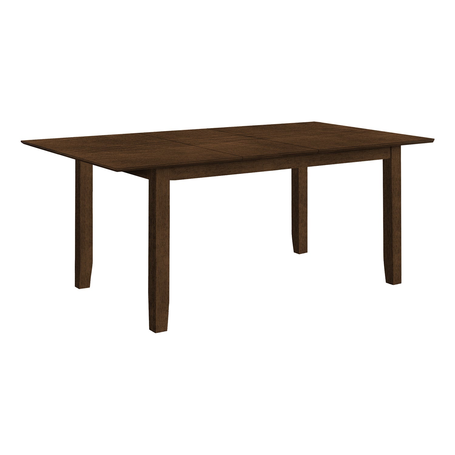 Monarch Specialties I 1371 - Table A Manger, Table Rectangulaire 78", Panneau D'extension 18", Salle À Manger, Cuisine, Pieds En Bois Massif, Top En Placage, Placage Marron, Bois Marron, Transitionnel - Simple Boutique