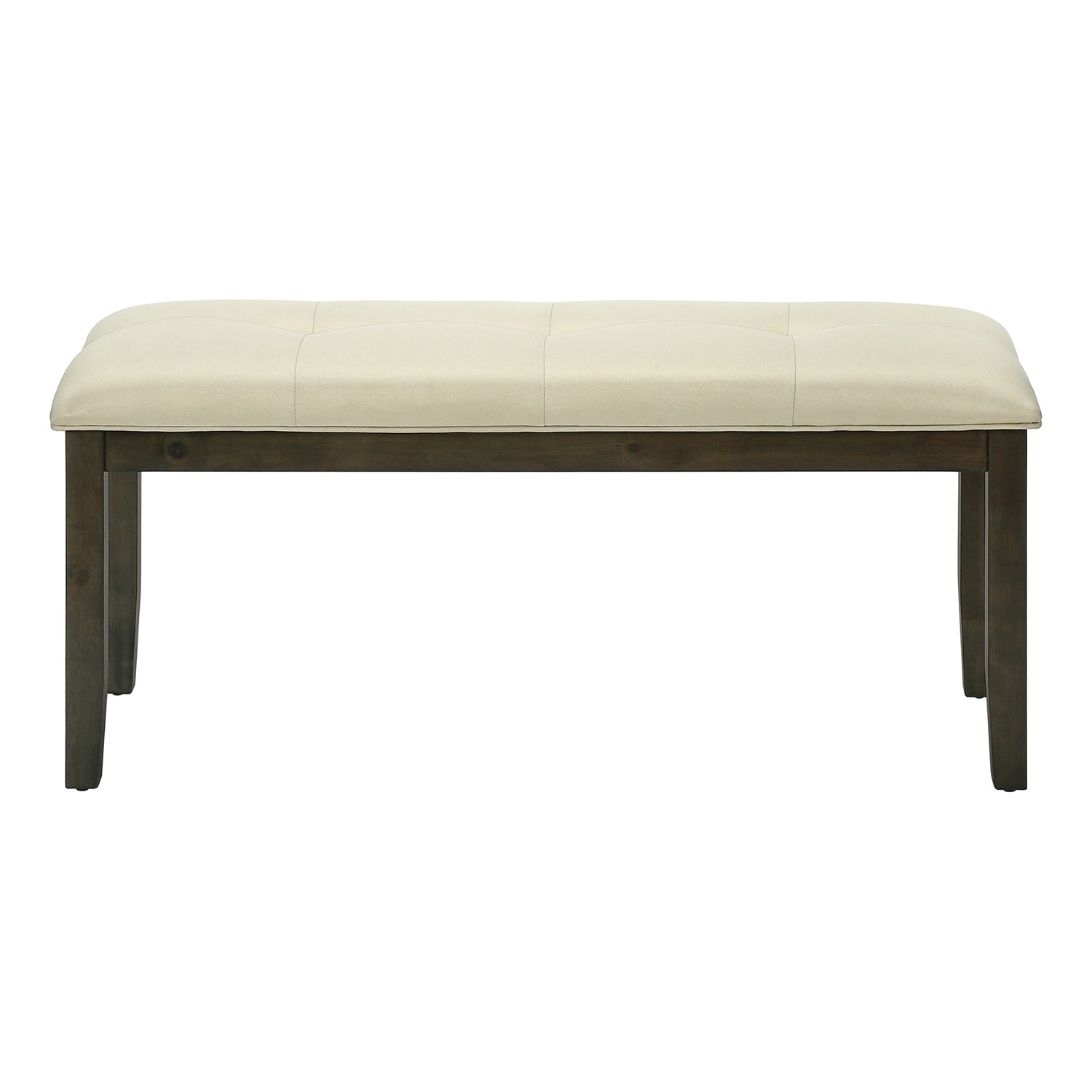 Monarch Specialties I 1377 - Banc Rectangulaires, Salle À Manger, Entrée, Cuisine, Couloir, Rembourré, Bois, Tissu Crème, Transitionnel - Simple Boutique