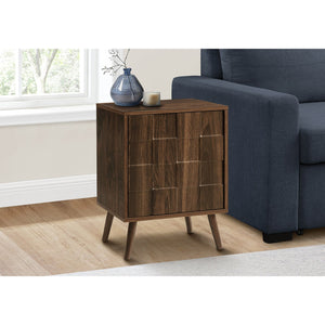 Monarch Specialties I 2788 - Table D'appoint, Bout, Table D'appoint, Petit, Rangement, Lampe, Stratifié Noyer, Moderne - Simple Boutique