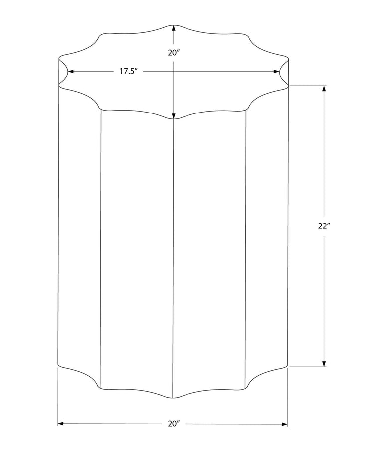 Monarch Specialties I 3901 - Table D'appoint, Tambour, Côté, Bout, Table De Nuit, Lampe, Salon, Chambre À Coucher, Métal Cuivre, Contemporain, Moderne - Simple Boutique
