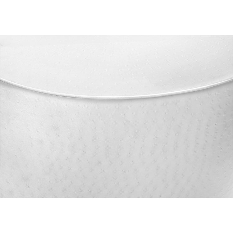 Monarch Specialties I 3921 - Table D'appoint, Tambour, Côté, Bout, Table De Nuit, Lampe, Salon, Chambre À Coucher, Métal Blanc, Contemporain, Moderne - Simple Boutique