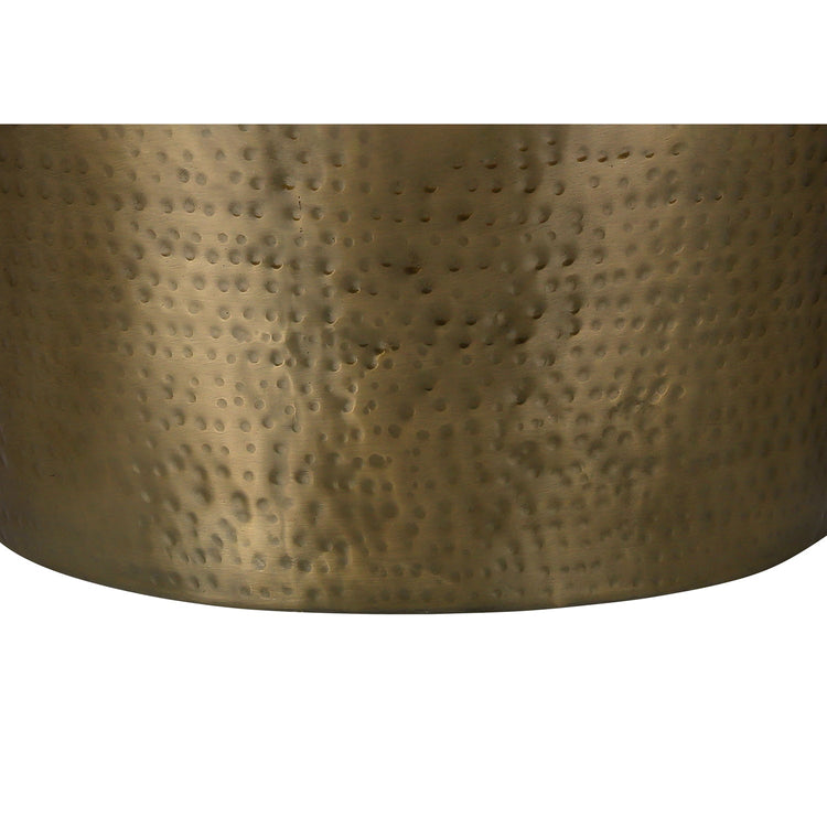 Monarch Specialties I 3923 - Table D'appoint, Tambour, Côté, Bout, Table De Nuit, Lampe, Salon, Chambre À Coucher, Métal D'or, Contemporain, Moderne - Simple Boutique