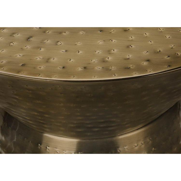 Monarch Specialties I 3927 - Table D'appoint, Tambour, Côté, Bout, Table De Nuit, Lampe, Salon, Chambre À Coucher, Métal D'or, Contemporain, Moderne - Simple Boutique
