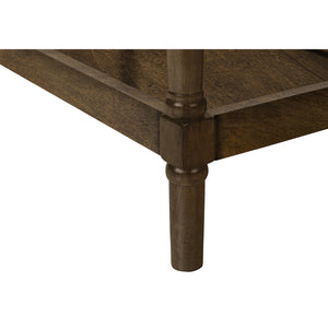 Monarch Specialties I 3957 - Table D'appoint, 2 Niveaux, Bout, Table D'appoint, Table De Nuit, Chambre À Coucher, Étroit, Lampe, Tiroir De Rangement, Placage Brun, Traditionnel - Simple Boutique