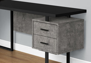 Monarch Specialties I 7617 Bureau, Bureau À Domicile, Coin, Configuration Gauche, Droite, Tiroirs De Rangement, 70"l, Forme De L, Travail, Ordinateur Portable, Métal, Stratifié, Gris, Noir, Contemporain, Moderne - Simple Boutique