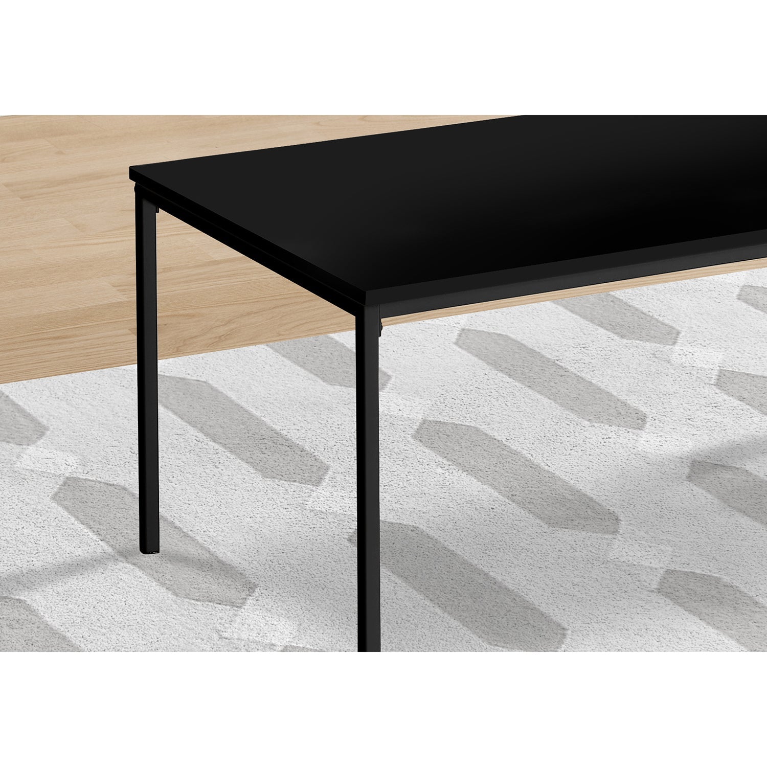 Monarch Specialties I 7894P - Ens De Tables, Ensemble 3pcs, Café, Bout, Métal Noir, Laminé Noir, Contemporain, Moderne - Simple Boutique