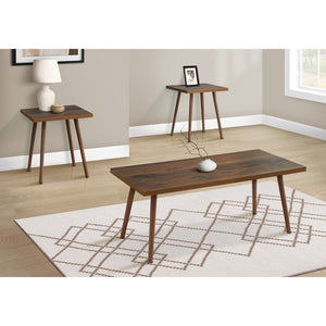 Monarch Specialties I 7899P - Ens De Tables, Ensemble De 3 Pièces, Accent, Café, Bout, Salon, Noyer Foncé, Contemporain, Moderne - Simple Boutique