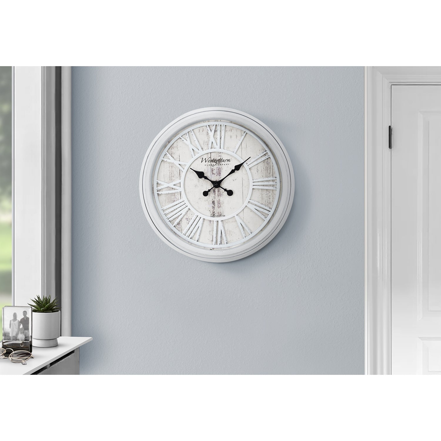 Monarch Specialties I 9043 - Horloge, 20" Rond, Horloge Murale, Transitionnel - Simple Boutique