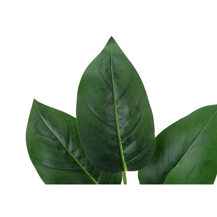 Monarch Specialties I 9502 - Plante Artificielle, 17" De Haut, Aureum, Intérieur, Faux, Faux, Tableau, Verdure, Mis En Pot, Vraie Touche, Décoratif, Feuilles Vertes, Pot Blanc - Simple Boutique