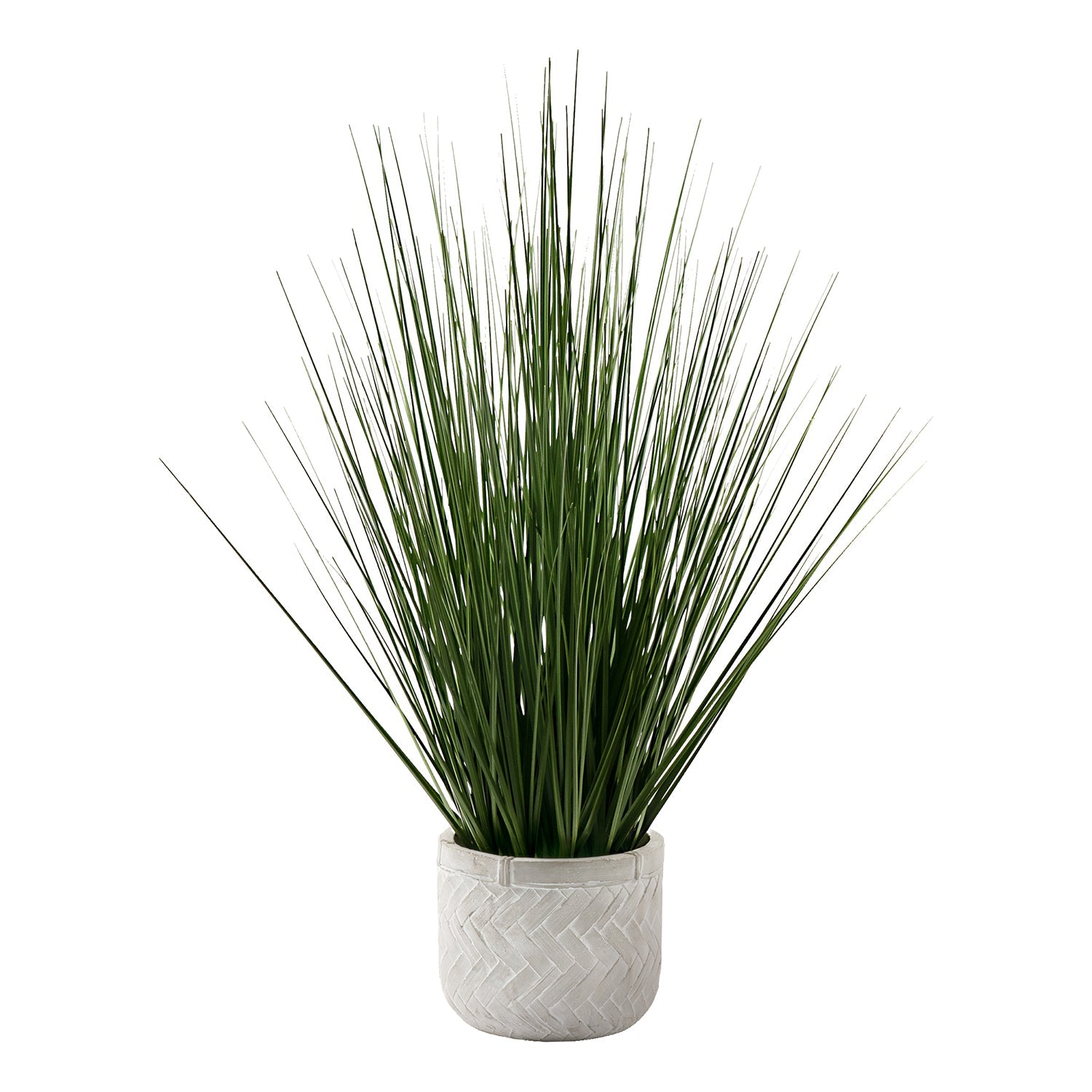 Monarch Specialties I 9574 - Plante Artificielle, 21" De Haut, Gazon, Intérieur, Faux, Faux, Tableau, Verdure, Mis En Pot, Vraie Touche, Décoratif, Herbe Verte, Pot Blanc - Simple Boutique