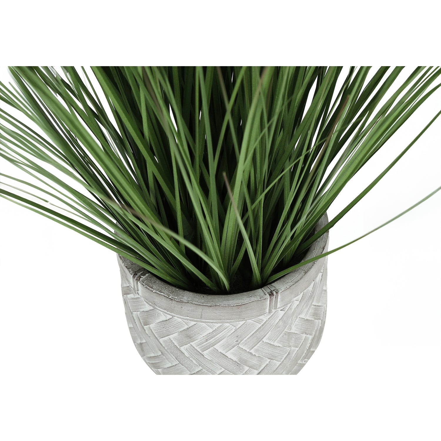 Monarch Specialties I 9574 - Plante Artificielle, 21" De Haut, Gazon, Intérieur, Faux, Faux, Tableau, Verdure, Mis En Pot, Vraie Touche, Décoratif, Herbe Verte, Pot Blanc - Simple Boutique