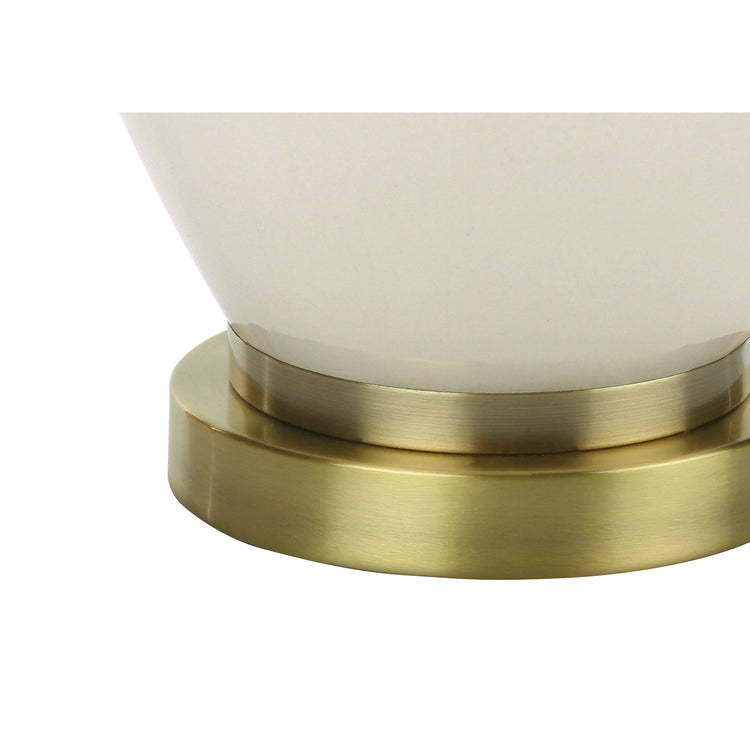 Monarch Specialties I 9625 - Luminaire, 26"H, Lampe De Table, Abat-jour Ivoire / Crème, Céramique Crème, Transitionnel - Simple Boutique