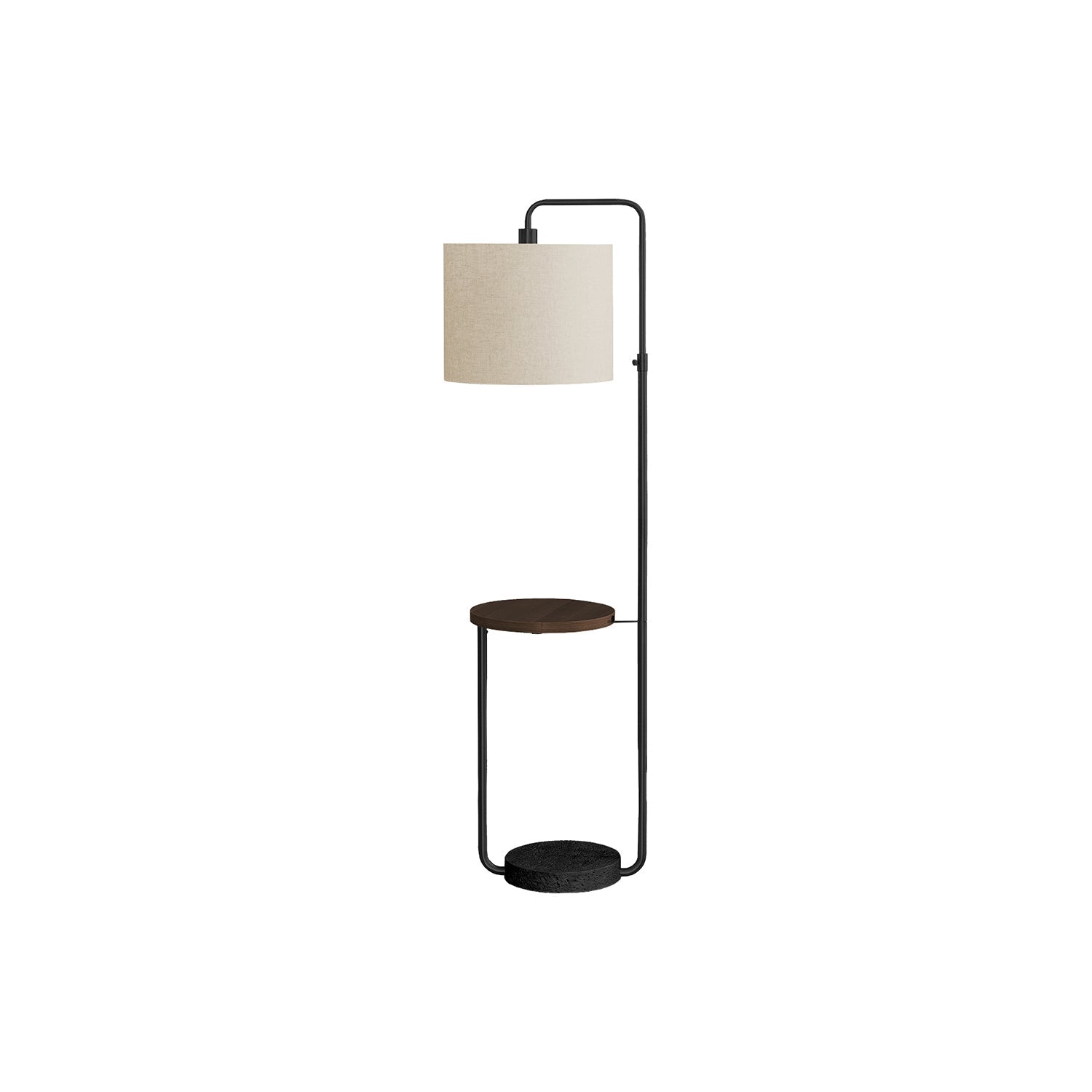 Monarch Specialties I 9753 - Luminaire, 67"H, Lampadaire, Port Usb Inclus, Métal Noir, Abat-jour Ivoire / Crème, Contemporain - Simple Boutique