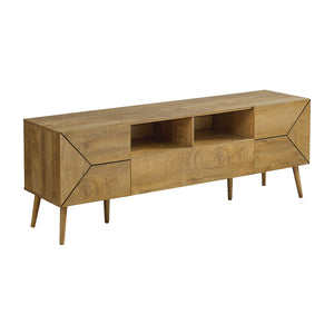 Monarch Speicalties I 2753 - Meuble Tv, 72 Pouces, Console, Centre De Divertissement Média, Tiroir De Rangement, Stratifié Noyer, Mid Century, Moderne - Simple Boutique