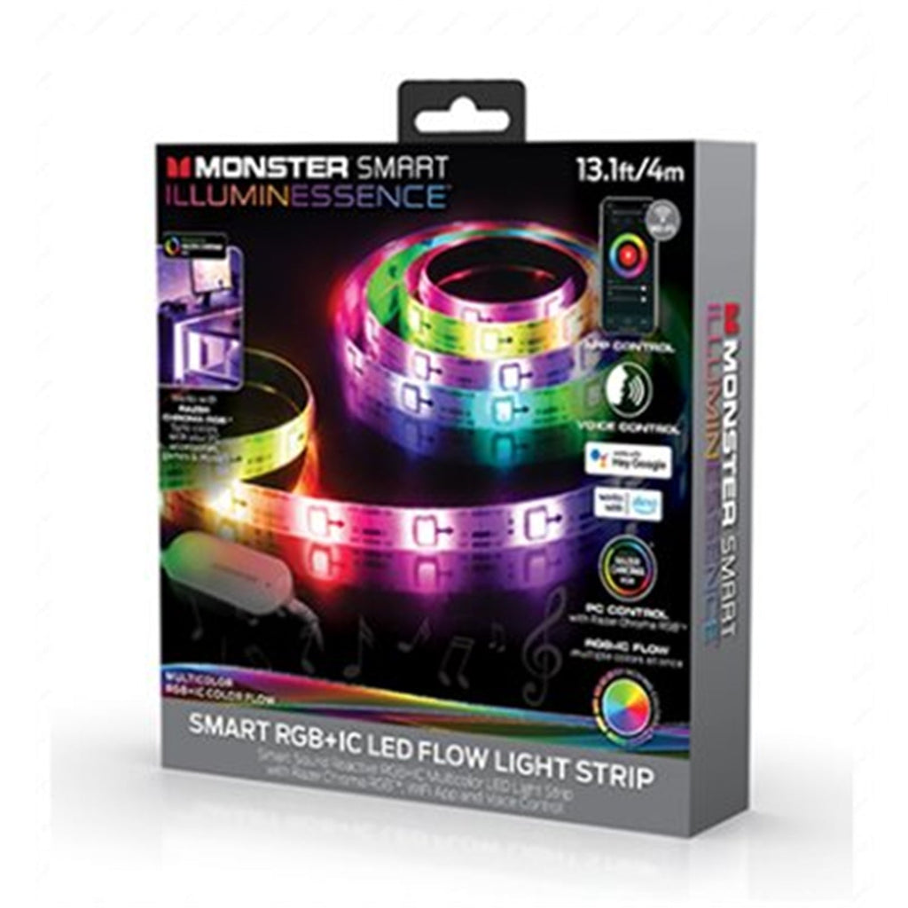 Monster - Bande Lumineuse LED Intelligente, Longeur de 4 Mètres, Réactif au Son