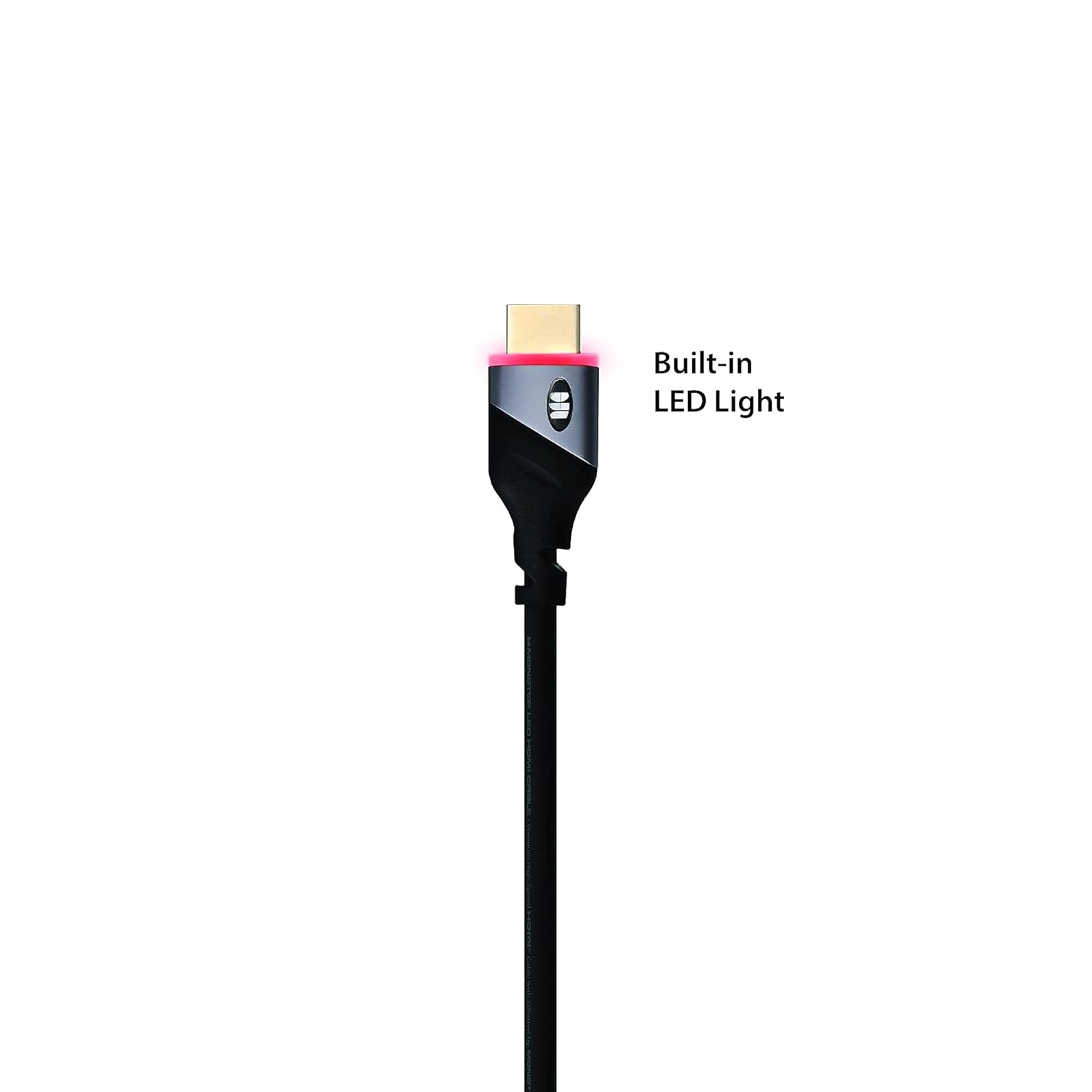 Monster - Câble HDMI 4K HDR Haute Vitesse avec LED Rouge Intégré, Longeur de 6 Pieds - Simple Boutique