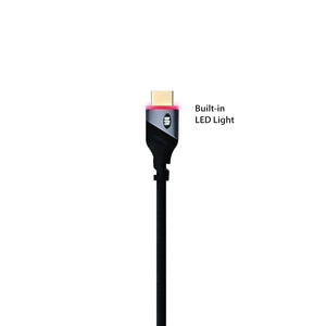Monster - Câble HDMI 4K HDR Haute Vitesse avec LED Rouge Intégré, Longeur de 6 Pieds - Simple Boutique