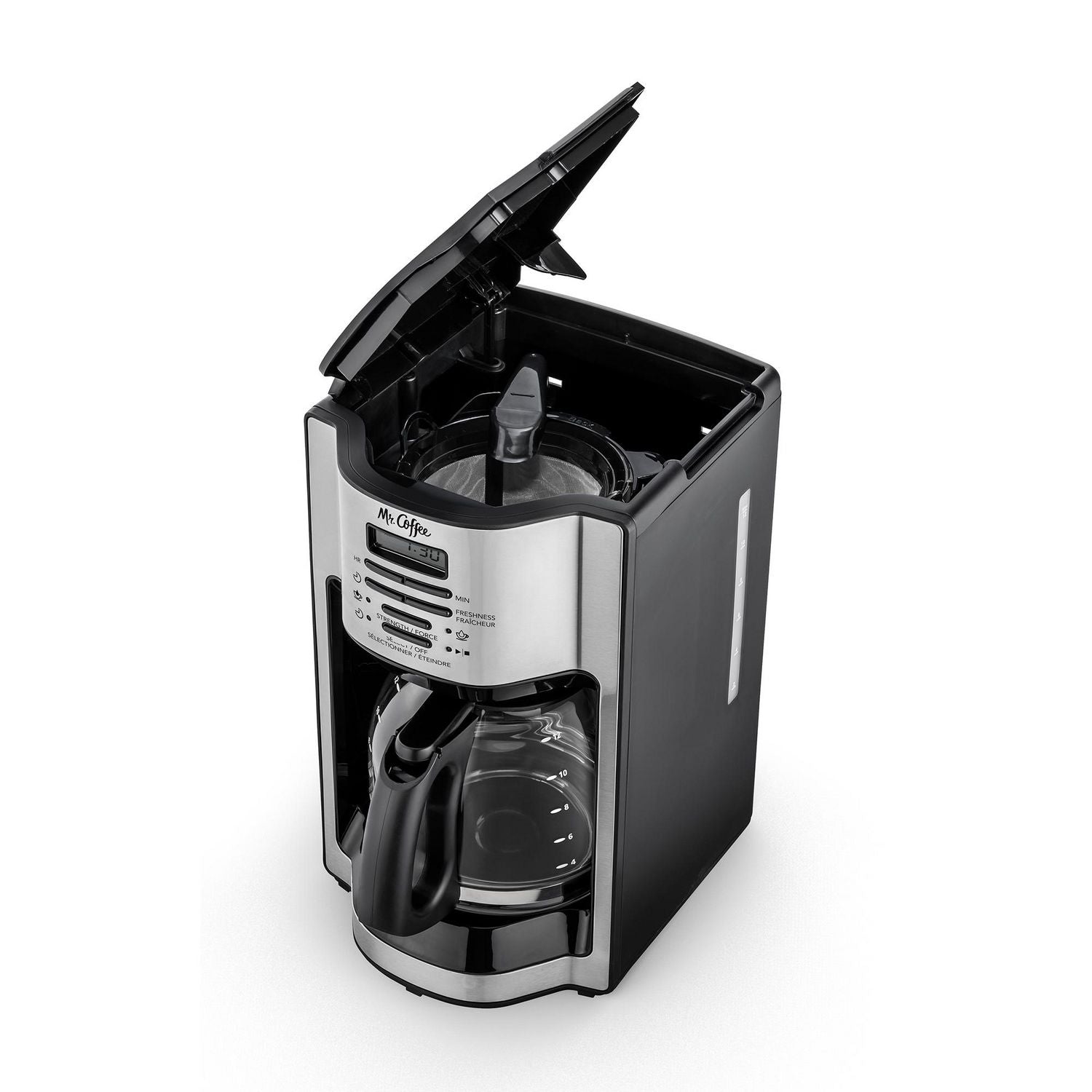 Mr. Coffee - Cafetière 12 Tasses Programmable, Infusion Rapide, Acier Inoxydable - Simple Boutique