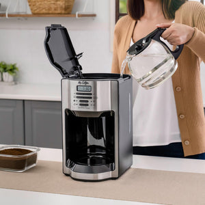 Mr. Coffee - Cafetière 12 Tasses Programmable, Infusion Rapide, Acier Inoxydable - Simple Boutique