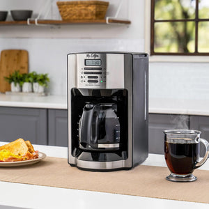 Mr. Coffee - Cafetière 12 Tasses Programmable, Infusion Rapide, Acier Inoxydable - Simple Boutique