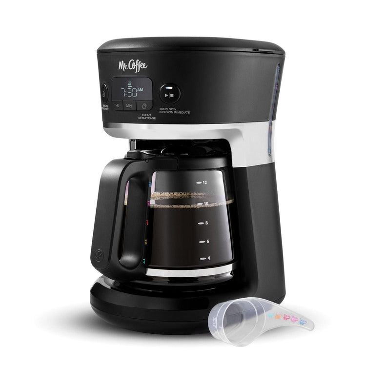 Mr. Coffee - Cafetière Programmable, Capacité de 12 Tasses, Noir - Simple Boutique
