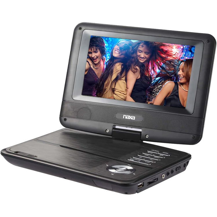 Naxa - Lecteur DVD Portable Avec Écran LCD Rotatif de 7", Noir - Simple Boutique