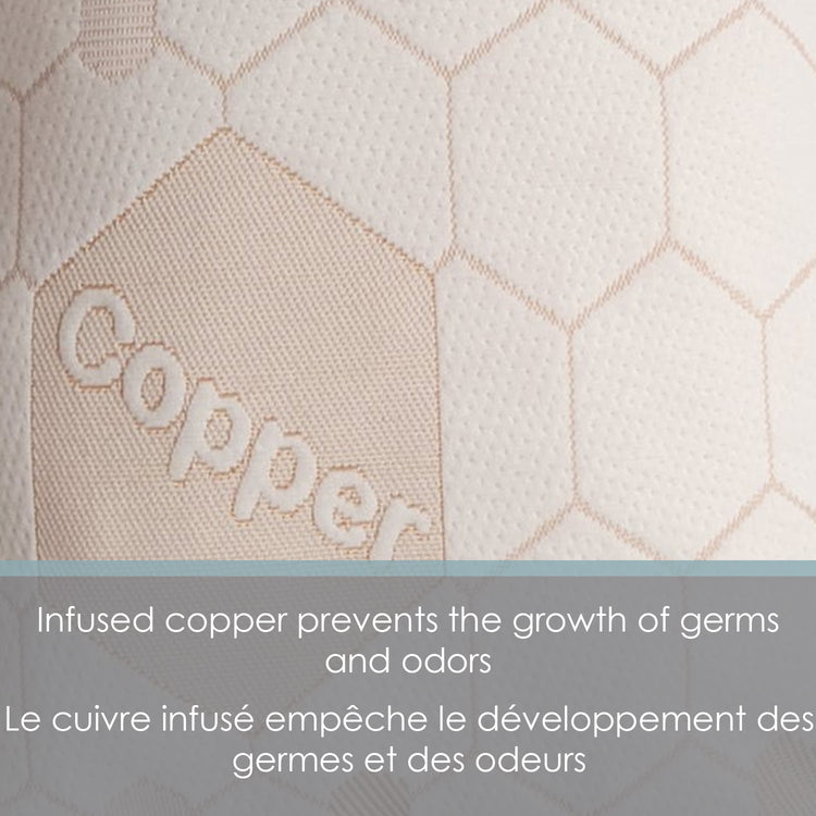 Oreiller Infusé de Cuivre, Hypoallergénique, Grandeur King, Fabriqué au Canada - Simple Boutique