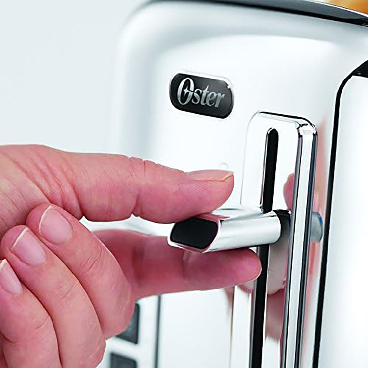 Oster - Grille-Pain 2 Tranches à Fentes Extra-Large, 6 Réglages de Teinte, Acier Inoxydable - Simple Boutique