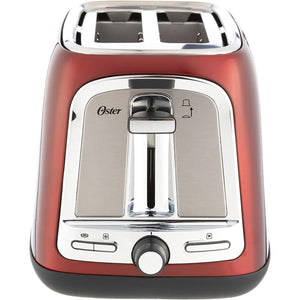 Oster - Grille-Pain à Deux Tranches avec Fente Extra-Large, Rouge - Simple Boutique