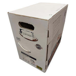 PSI Data Câble Réseau Cat5e UTP Solide 350 MHz, FT6/CMP Plenum, Blanc, Bobine de 1000 pieds - Simple Boutique