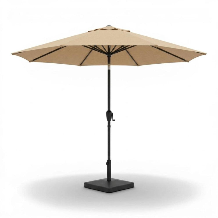 Parasol extérieur 8' Sunset, inclinable avec manivelle, beige - Simple Boutique