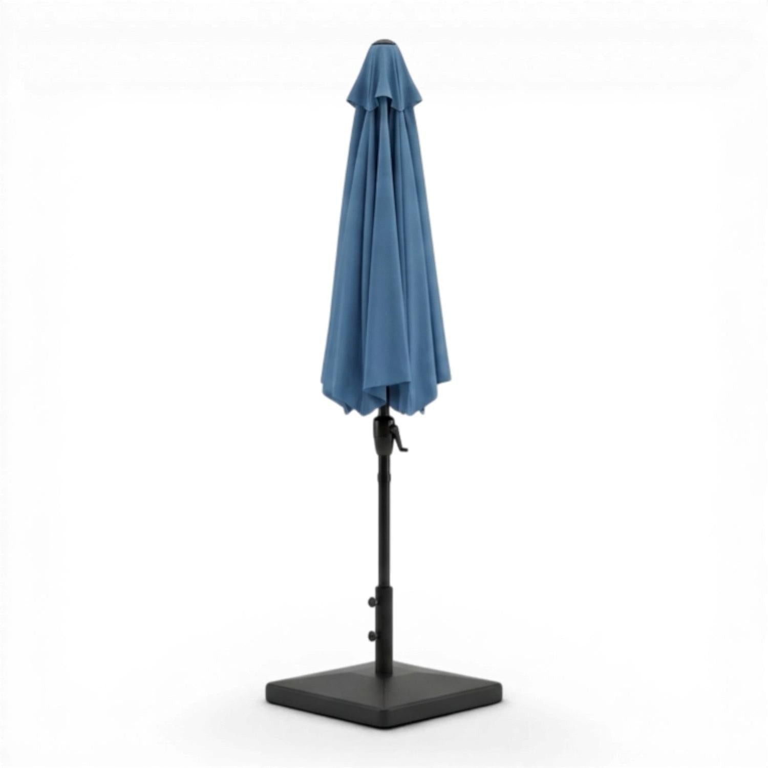 Parasol extérieur 8' Sunset, inclinable avec manivelle, bleu azur - Simple Boutique